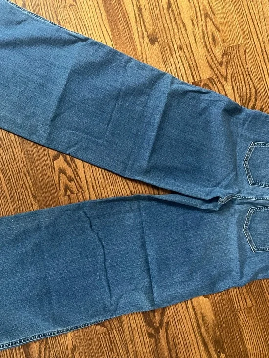 SPANX Blue Wide-Leg High-Rise Jeans Petite Medium - Picture 6 of 8